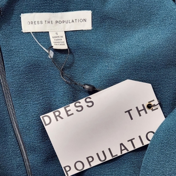 Dress The Population Sandra Stretch Crepe Slit Maxi Gown - Picture 13 of 16